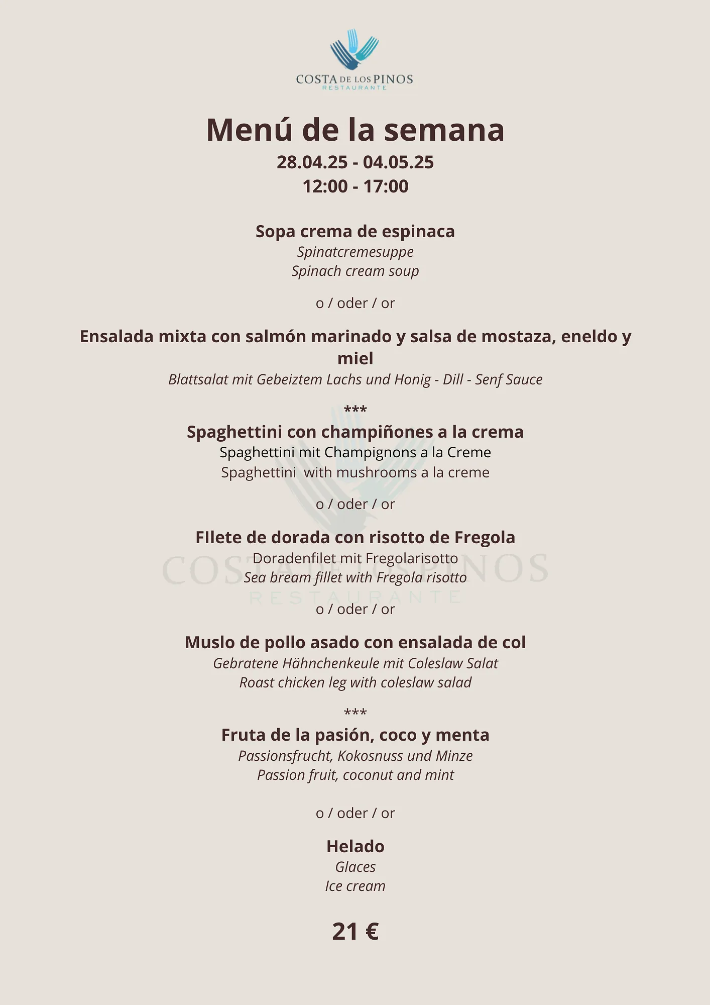 menu del dia